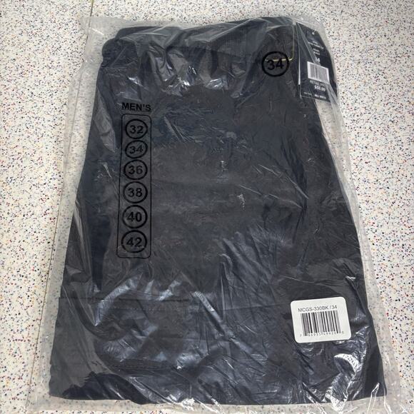 NWT BLU NEW YORK 10" INSEAM CARGO POCKET W/BELT SHORTS MEN BLACK 34 - Picture 3 of 5